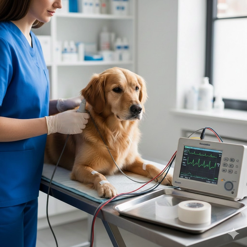 Electrocardiografía veterinaria perro